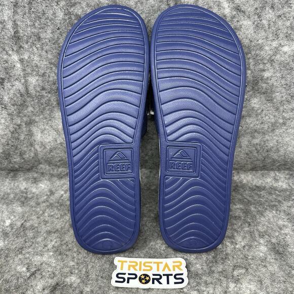 Reef Mulligan Golf Slide Mens Size 11 Blue Plaid Scottish Matters 2 Sandal - Picture 6 of 8